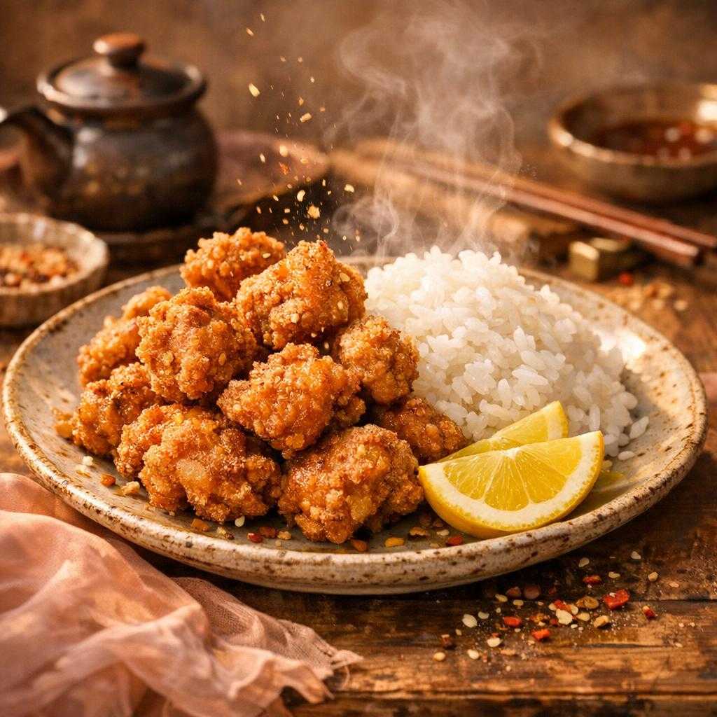 Ropogós japán karaage sült csirkecomb recept