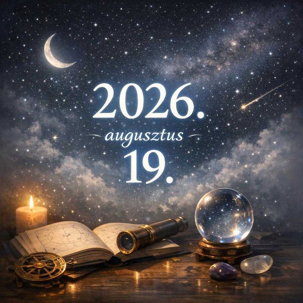 Napi horoszkóp 2026. augusztus 19.: ma nem a tempó, hanem az irány számít