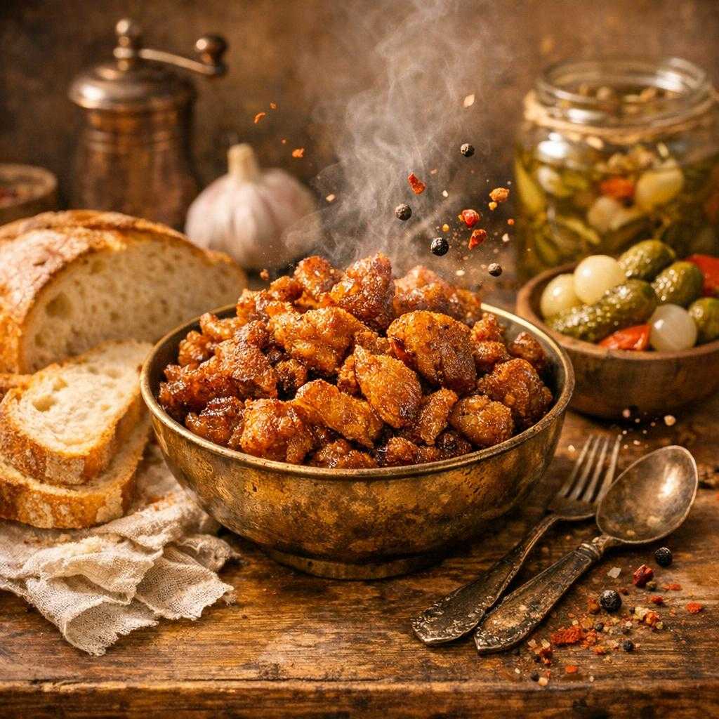 Ropogós csirke töpörtyű bőrös combból – Ínycsiklandó házi recept